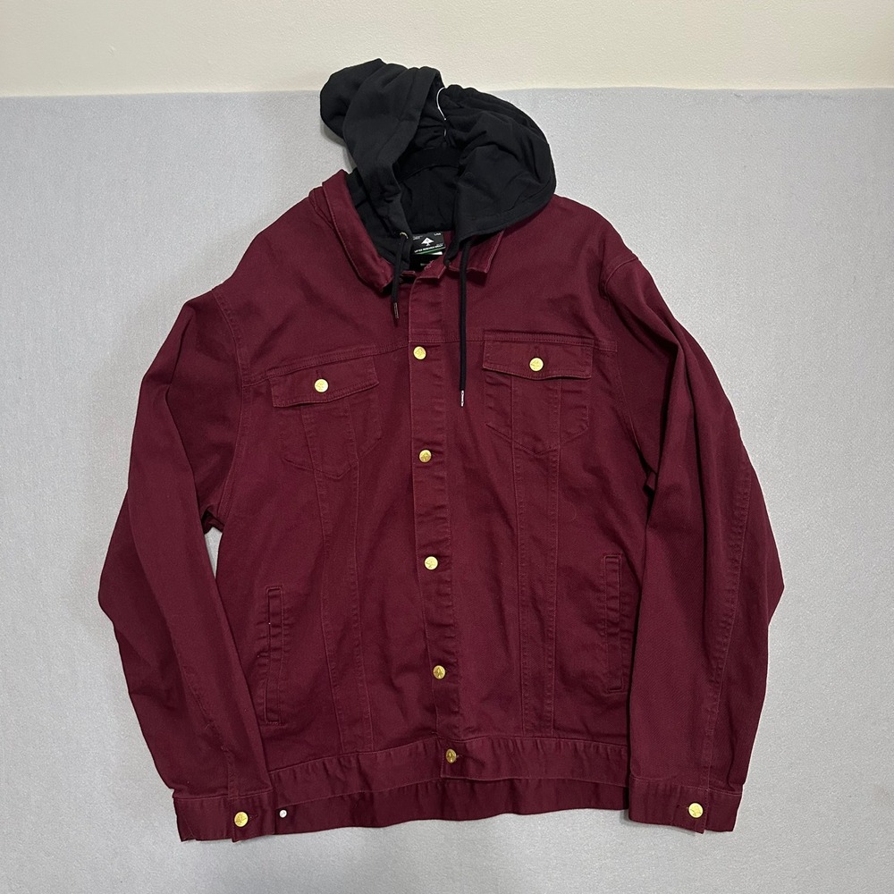 LRG Lifted Research Group Hooded Trucker Jacket Mens